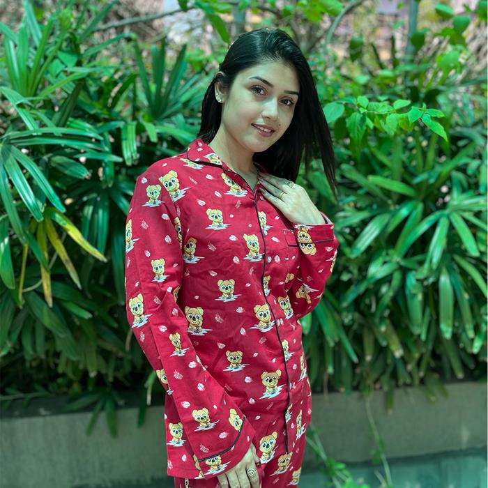 Pajama Set-Night Suit For Girls - Delicious Nutella