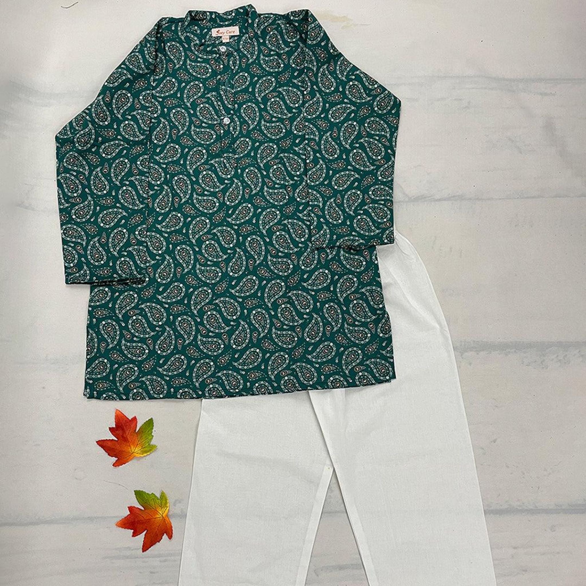 Pajama set for boys and girls - Green Booti Joeycare