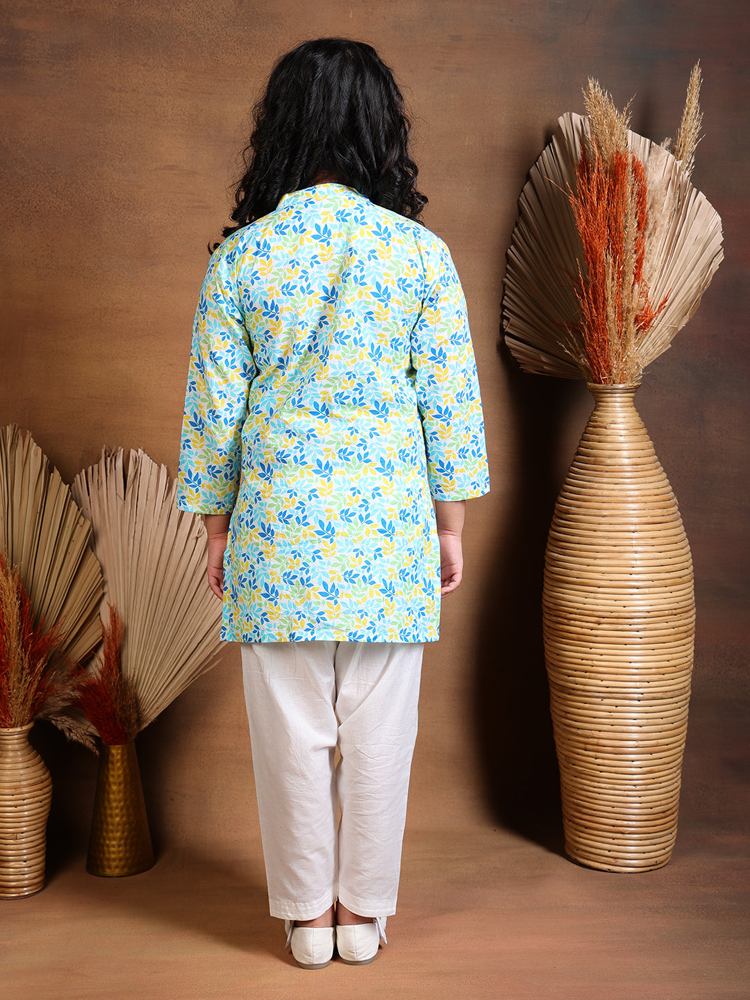 Pajama set for boys and girls - Pastel Leaves - Joeycare