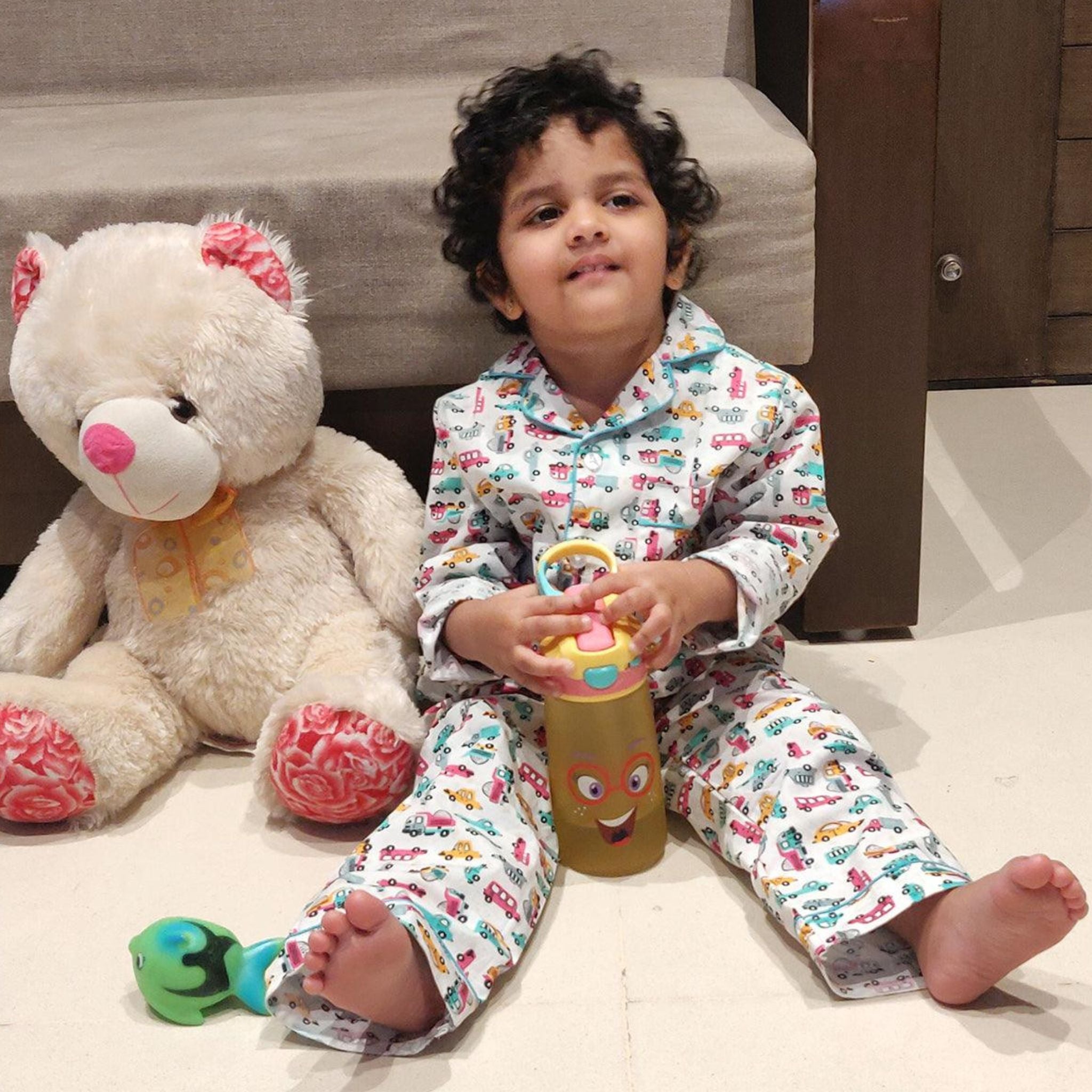 Pocket Nightwear for Girls and Boys - Doodle car Joeycare