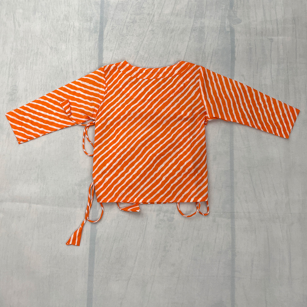 Angrakha sets - Orange Leheriya Joeycare