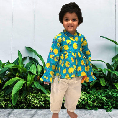 Angrakha style - Pyjama set for girls - Lemon Joeycare