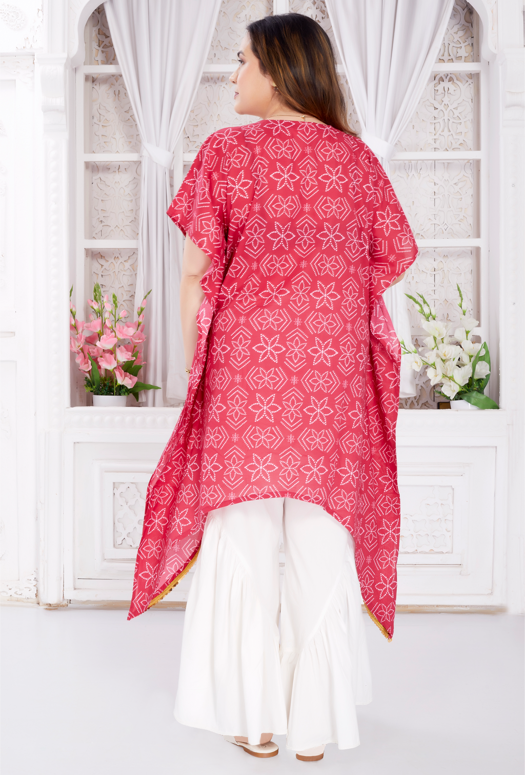 Cotton Kurta for Women - Pink Bandhej