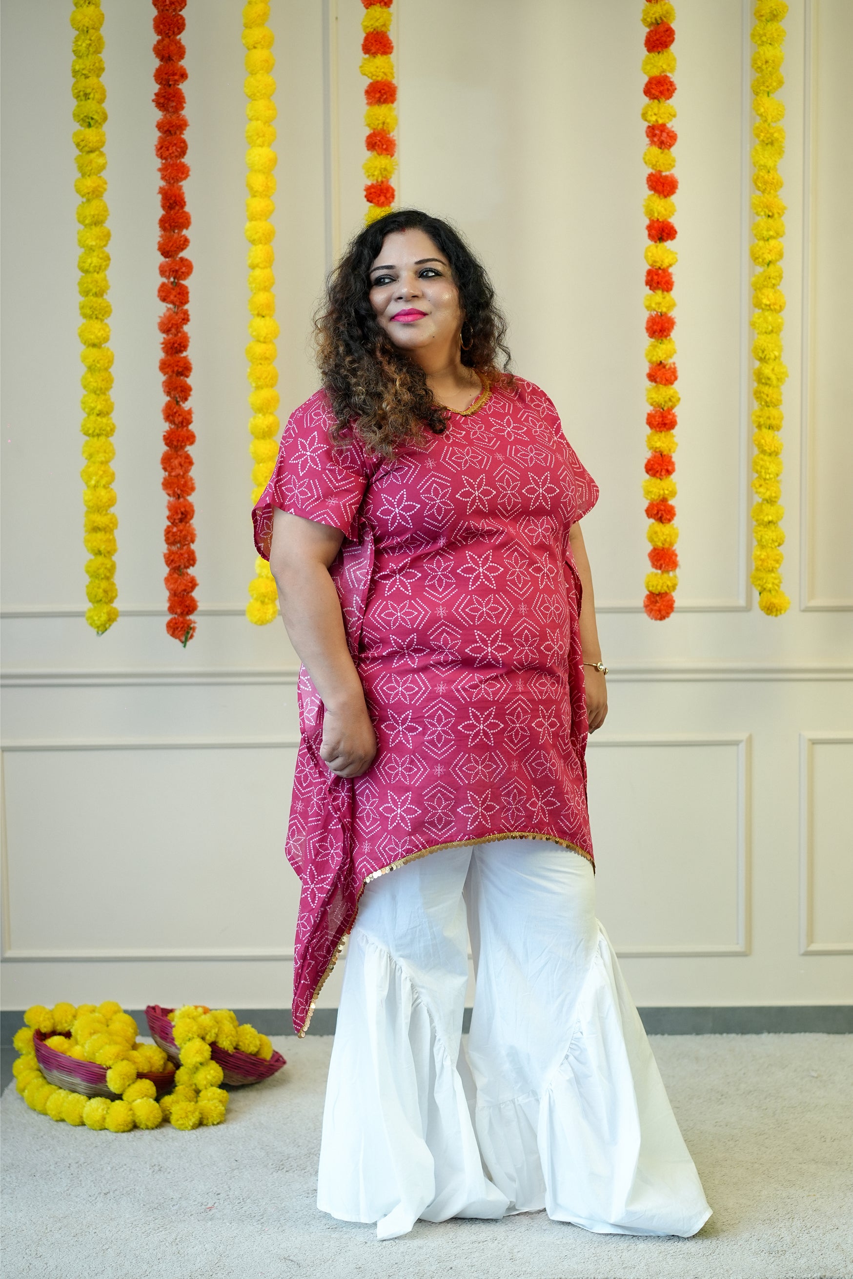 Cotton Kurta for Women - Pink Bandhej