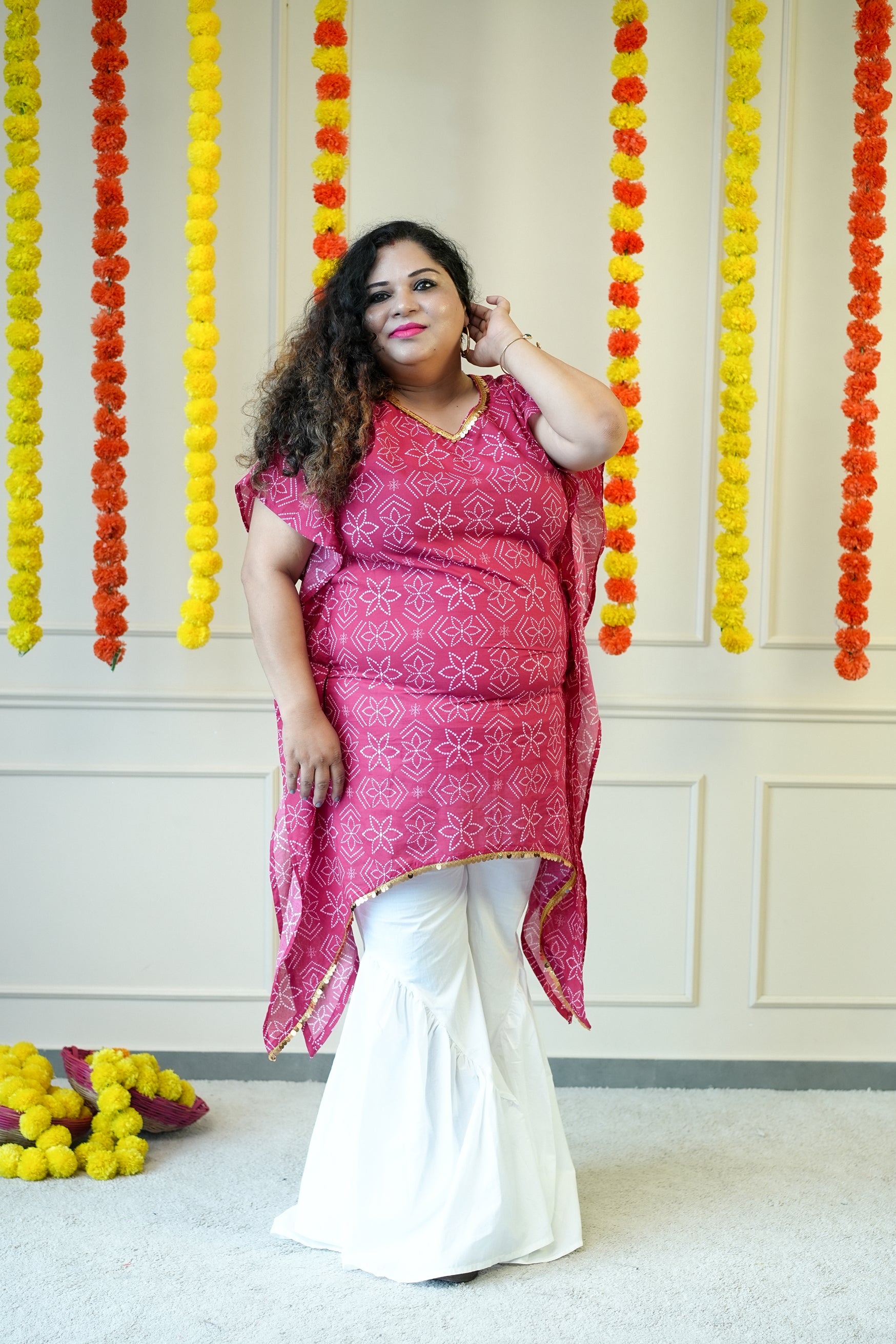 Cotton Kurta for Women - Pink Bandhej