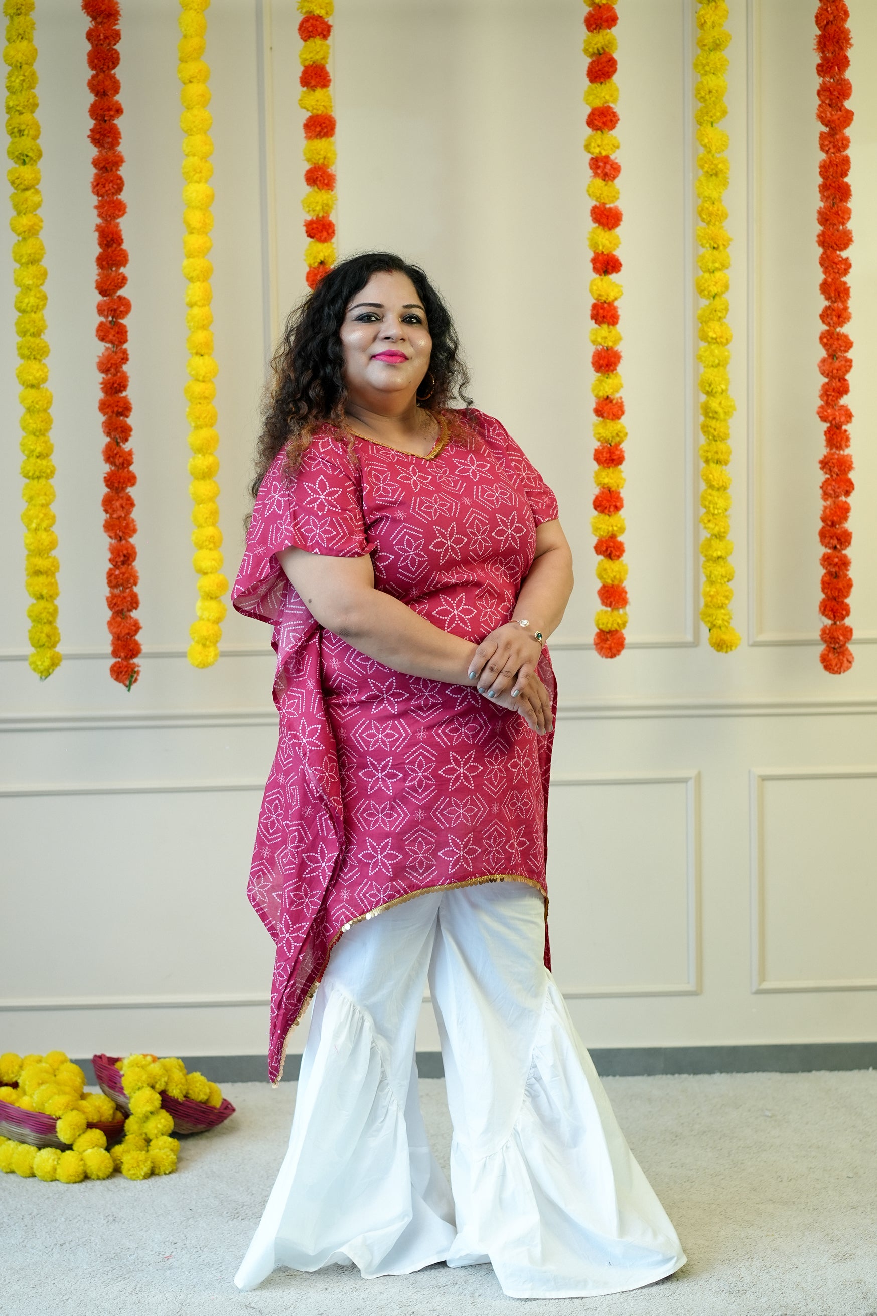 Cotton Kurta for Women - Pink Bandhej