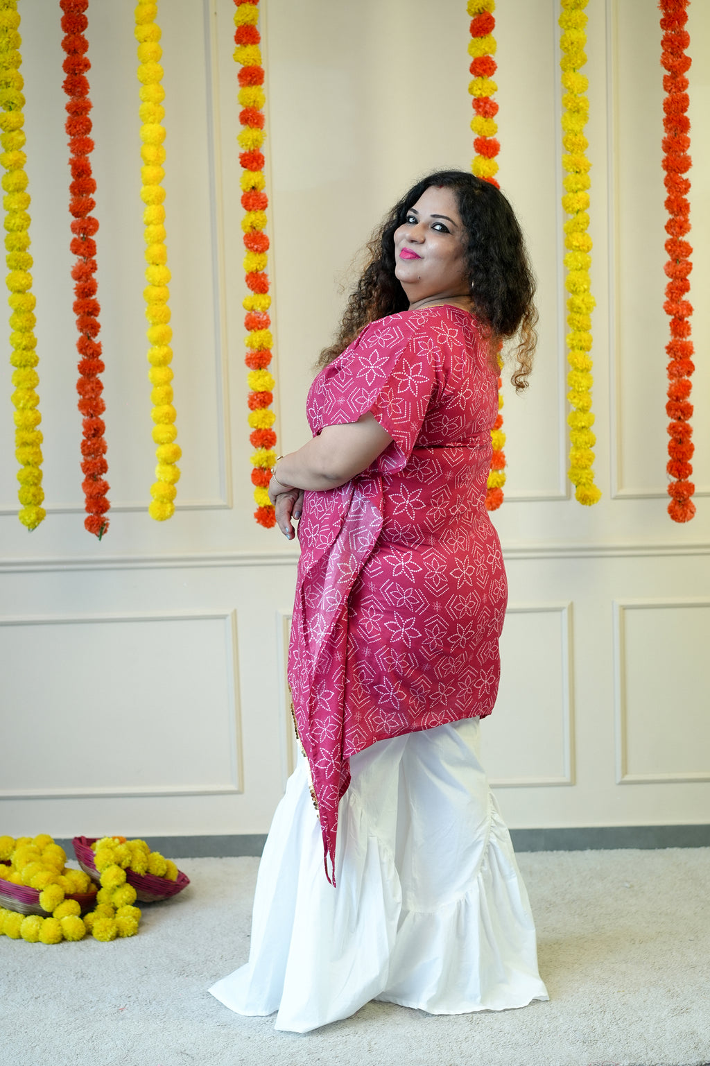 Cotton Kurta for Women - Pink Bandhej