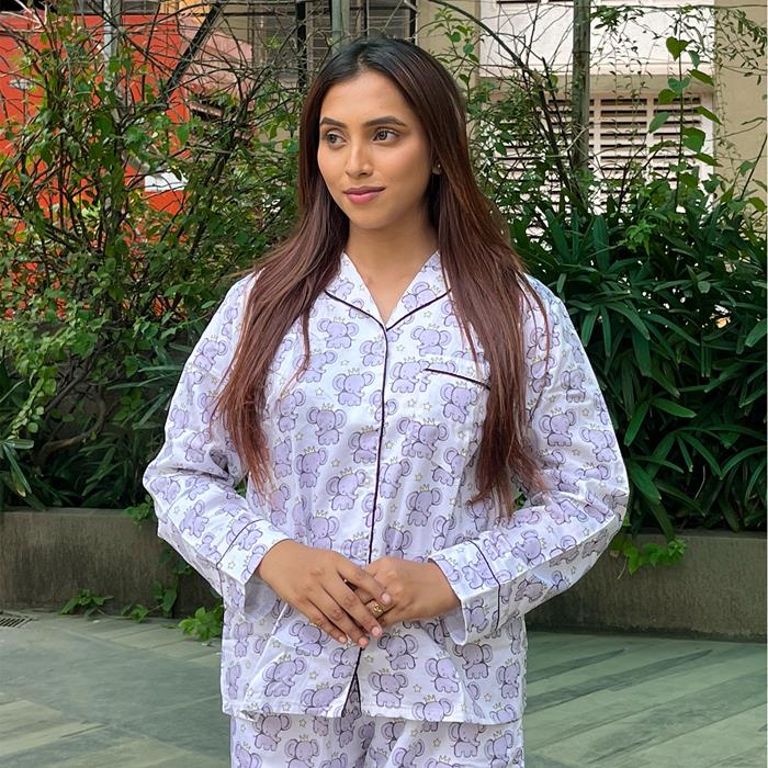 Pajama set For Girls - Elephant Pocket