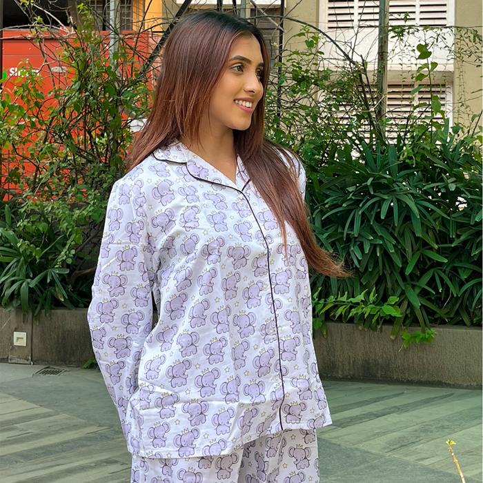 Pajama set For Girls - Elephant Pocket