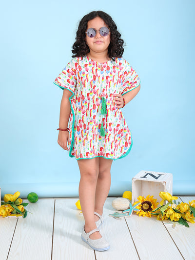 Kaftan for Girls - Feathers