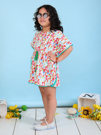 Kaftan for Girls - Feathers