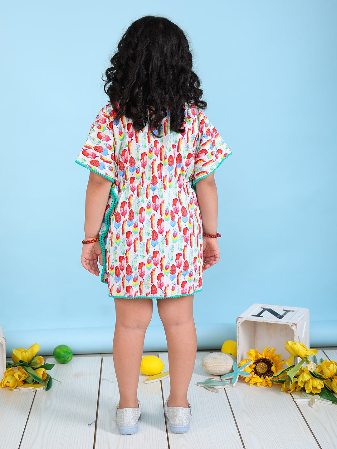 Kaftan for Girls - Feathers