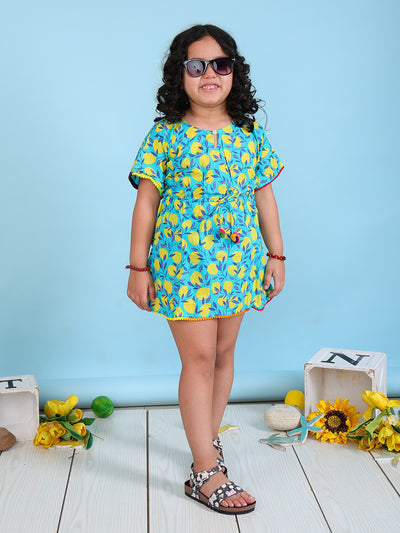 Kaftan for Girls  - Lemon