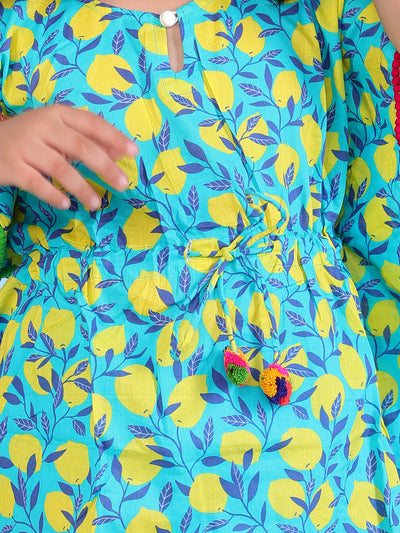 Kaftan for Girls  - Lemon