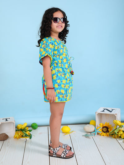 Kaftan for Girls  - Lemon