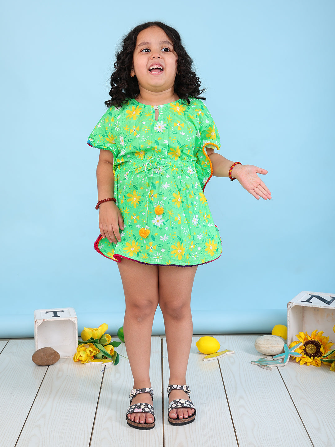 Kaftan for Girls - Floral Frenzy