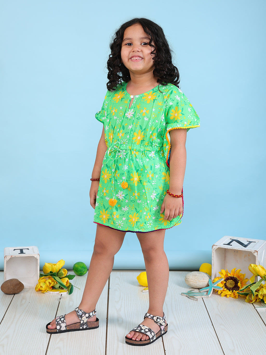 Kaftan for Girls - Floral Frenzy