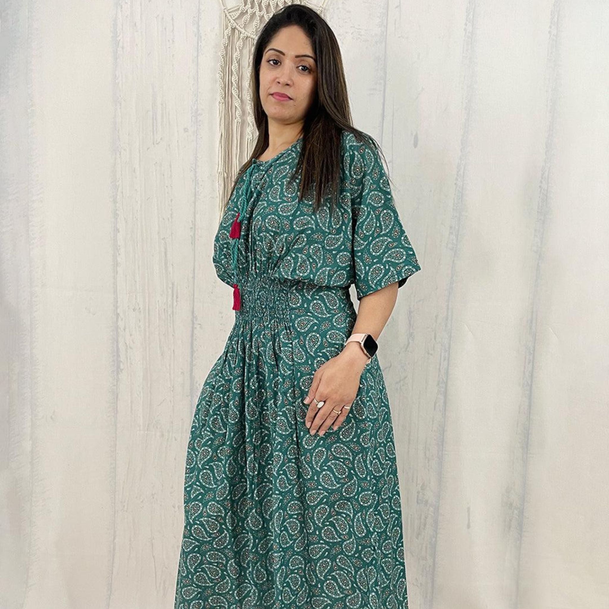Kaftan for Women - Green booti Joeycare