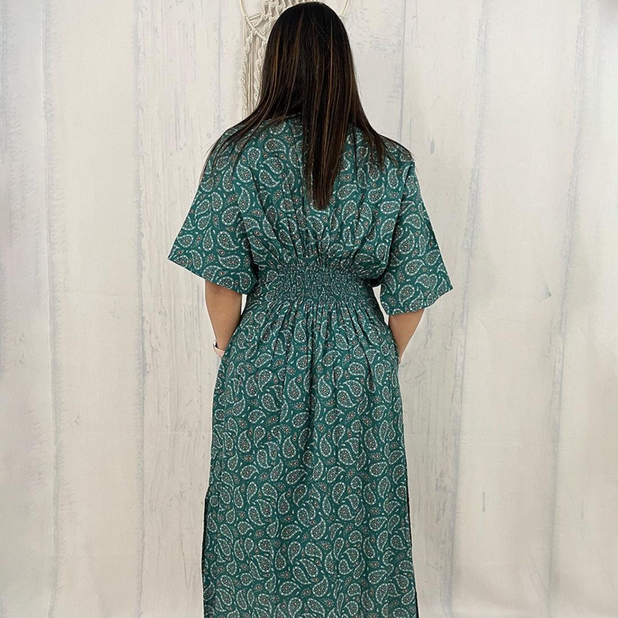 Kaftan for Women - Green booti Joeycare