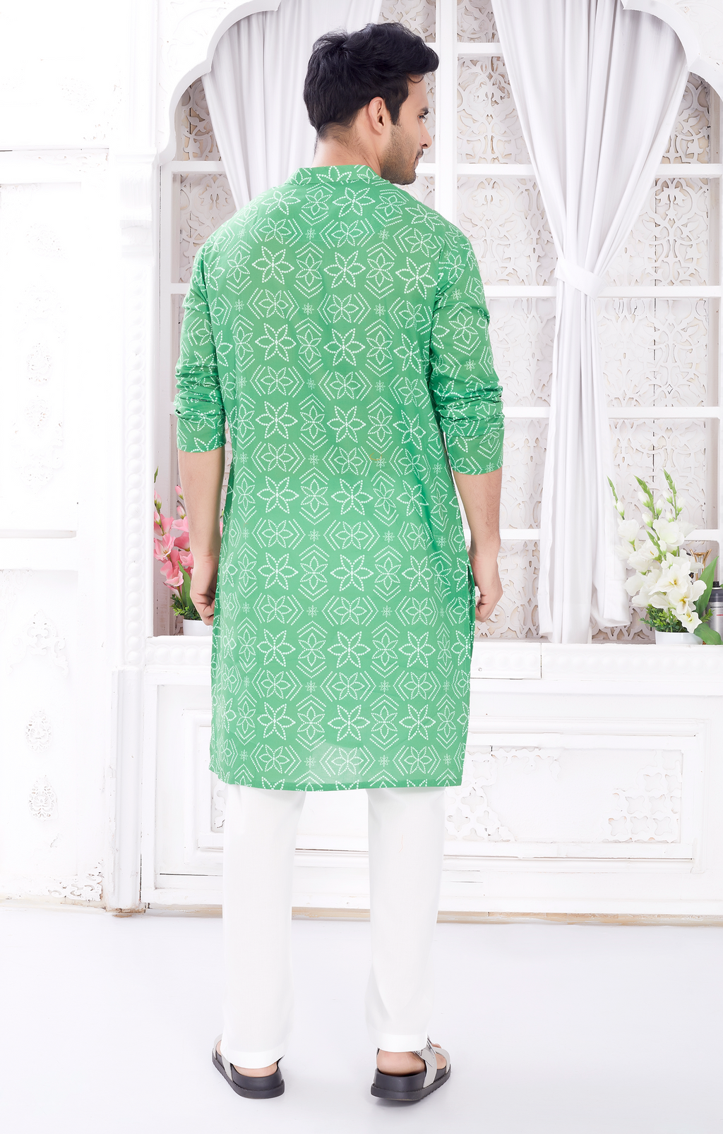 Kurta for Men - Green Bandhej