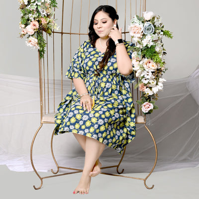 Midi Kaftan for  Women - Elegant Flowers Joeycare
