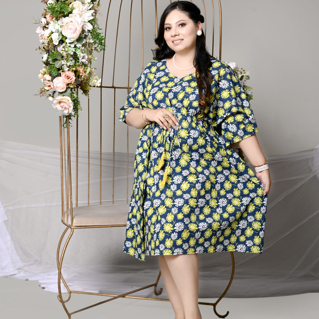 Midi Kaftan for  Women - Elegant Flowers Joeycare