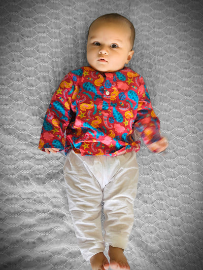 Pajama set for New Born - Seahorse