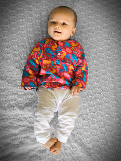 Pajama set for New Born - Seahorse