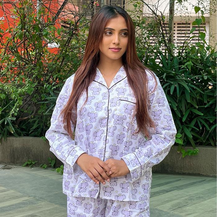 Pajama set For Girls - Elephant Pocket