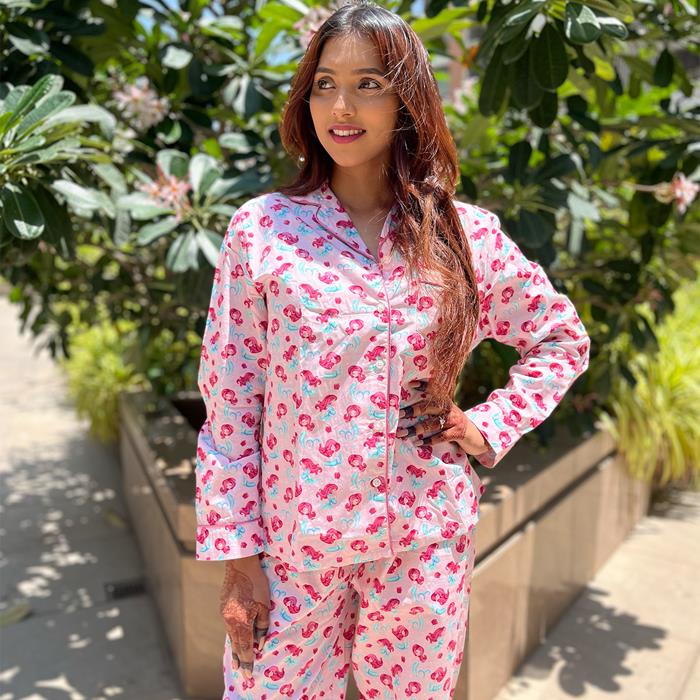 Pajama Set-Pocket Night Suit For Women - Magical Mermaid