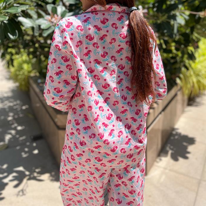 Pajama Set-Pocket Night Suit For Women - Magical Mermaid