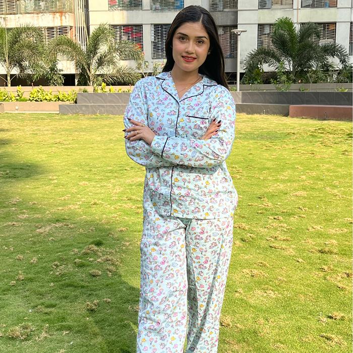 Pocket Night Wear - Green Unicorn