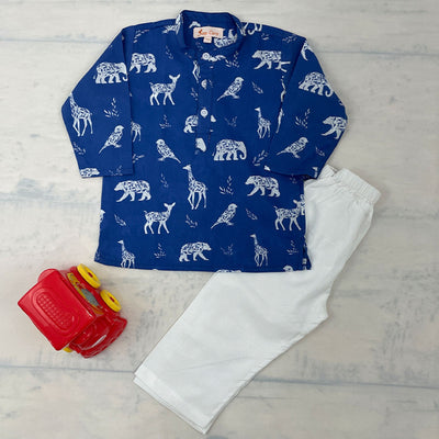 Pajama set for Boys and Girls - Blue Safari Joeycare