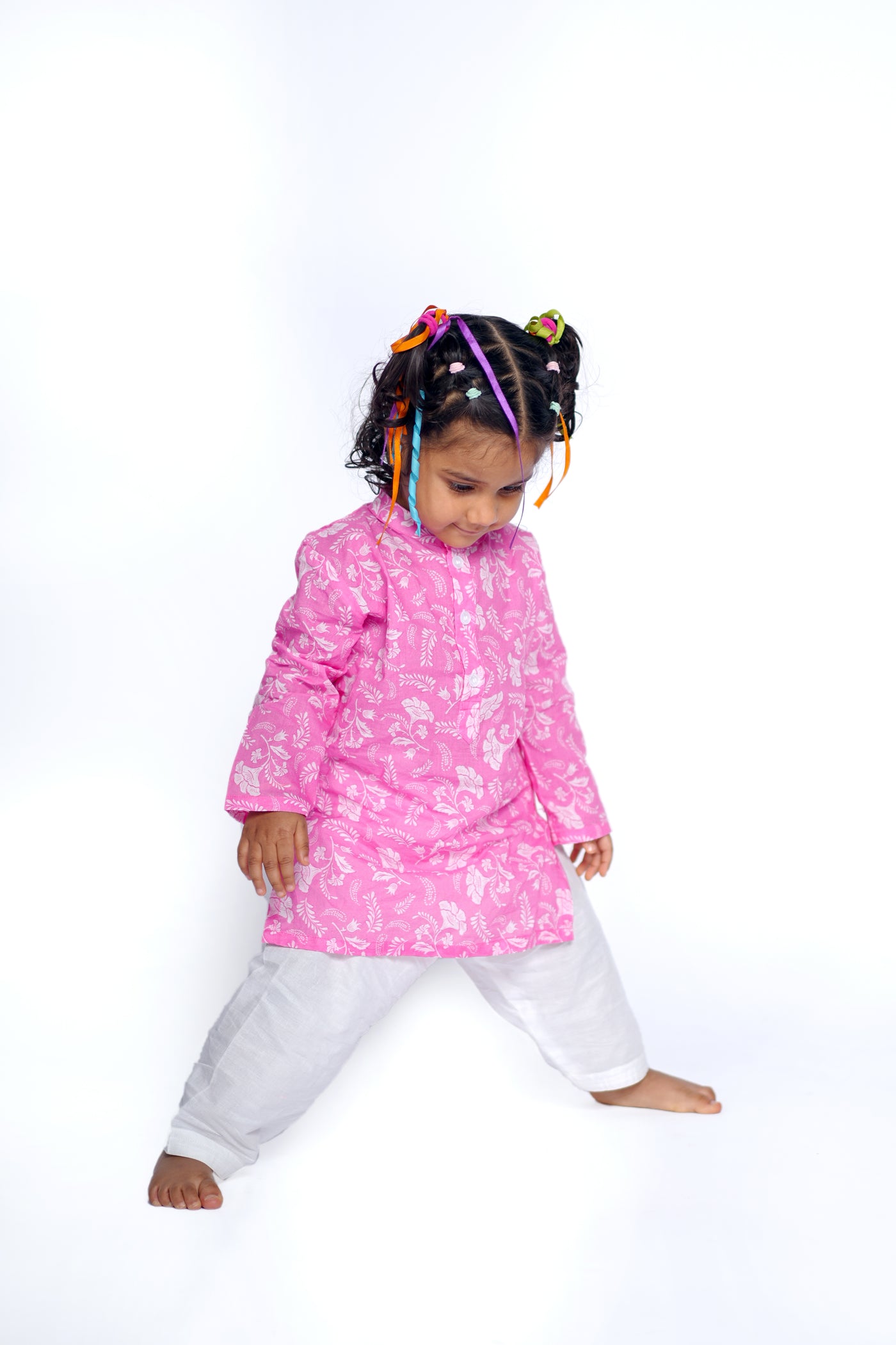 Pajama set for girls - Pink daisy
