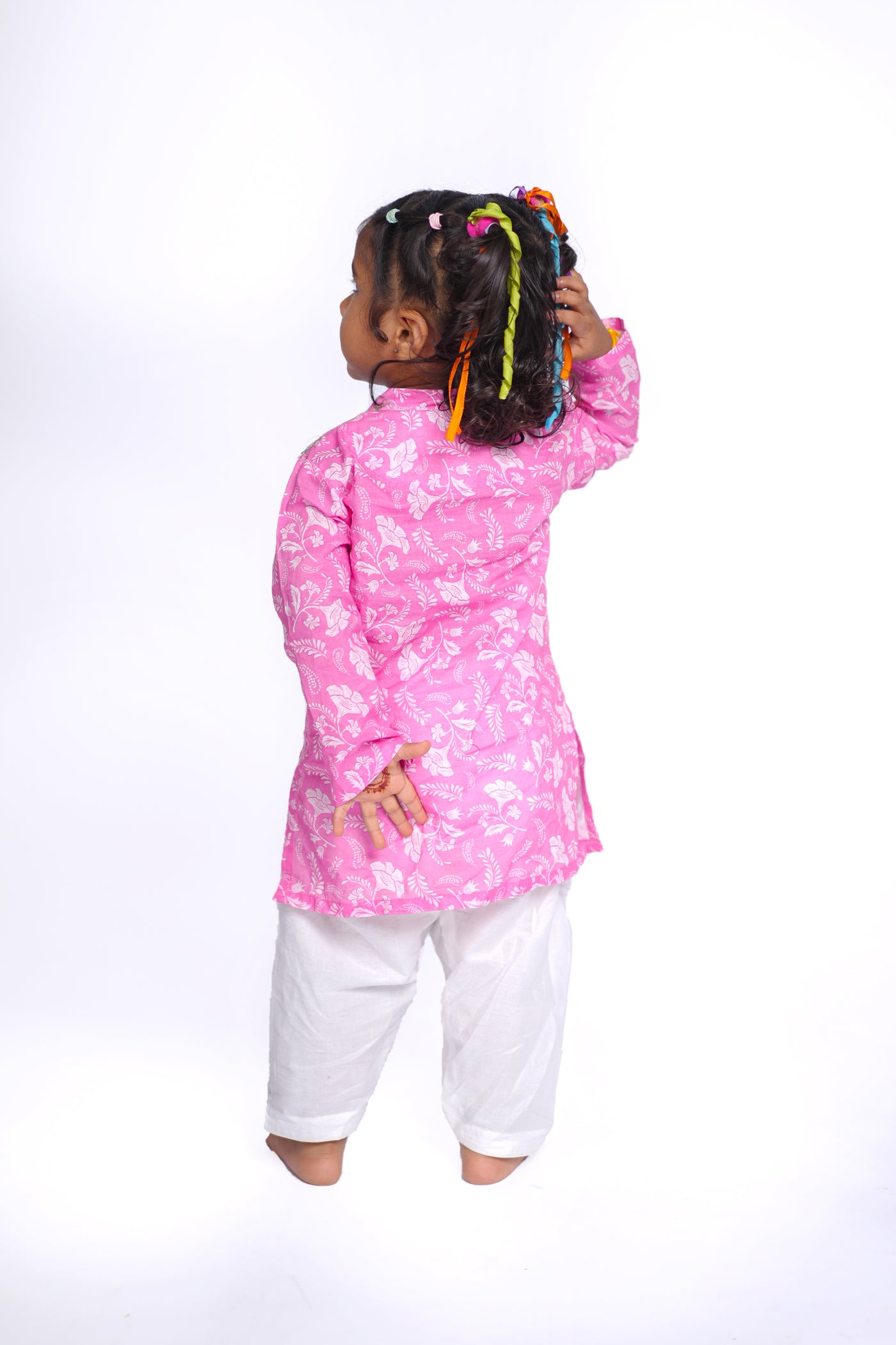 Pajama set for girls - Pink daisy