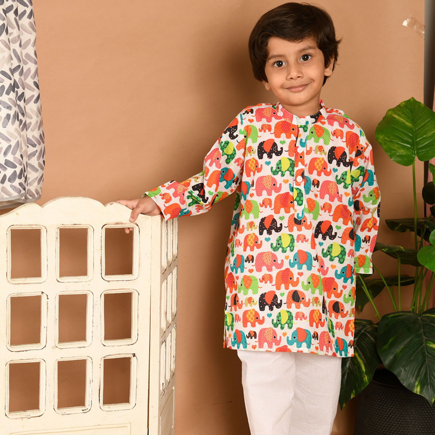 Pajama set for boys and girls - Colorful Elephant Joeycare