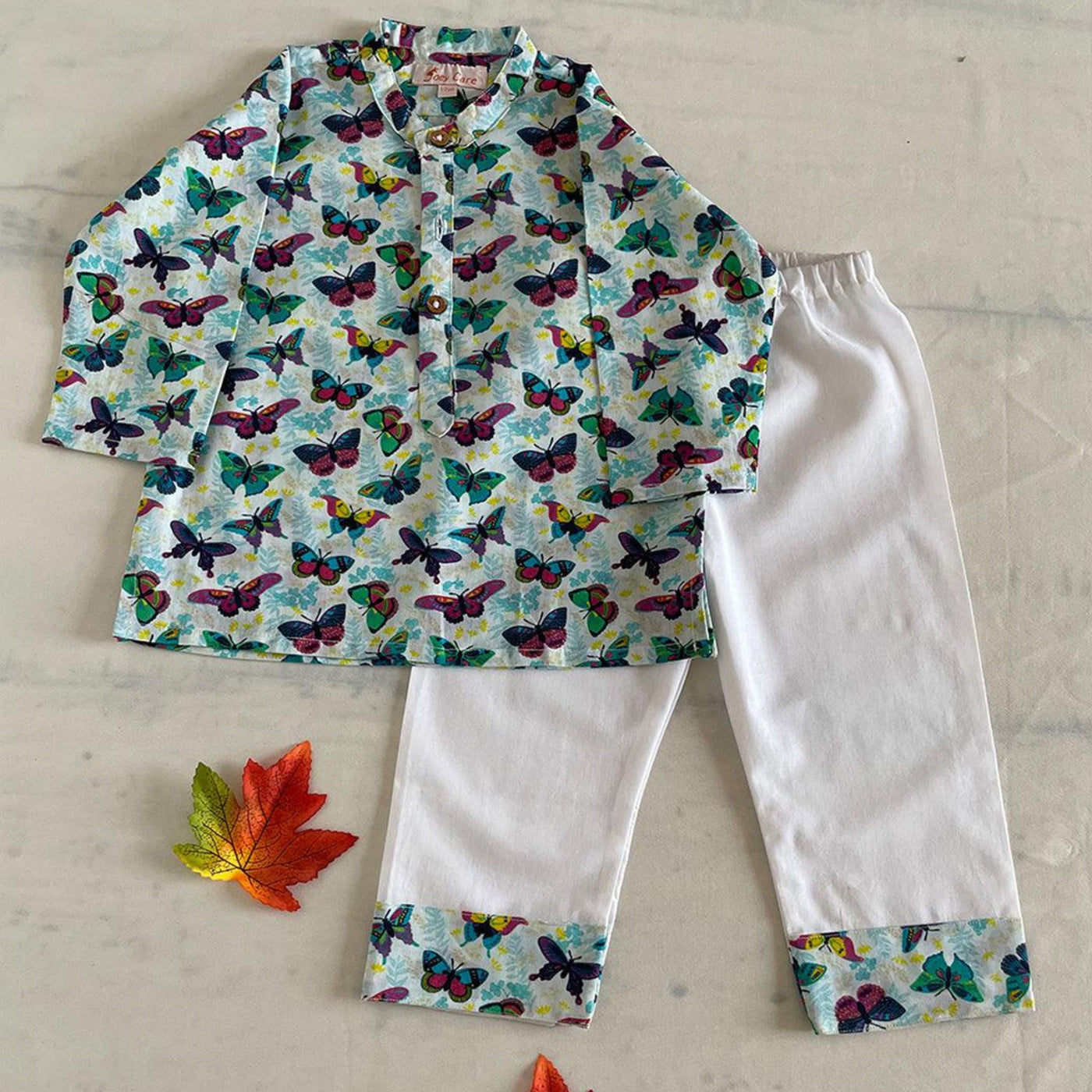 Pajama set for boys and girls - Colorful butterfly Joeycare