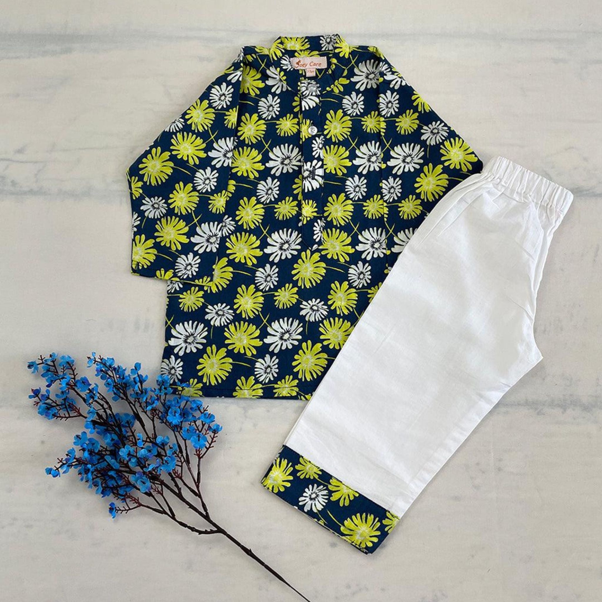 Pajama set for boys and girls - Elegant Flowers - Joeycare