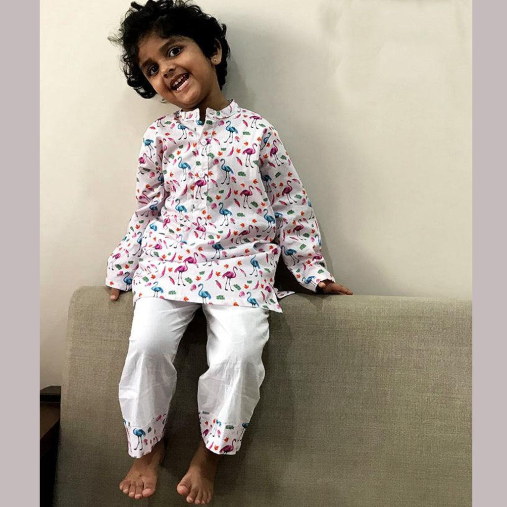Pajama set for boys and girls - Flamingo - Joeycare