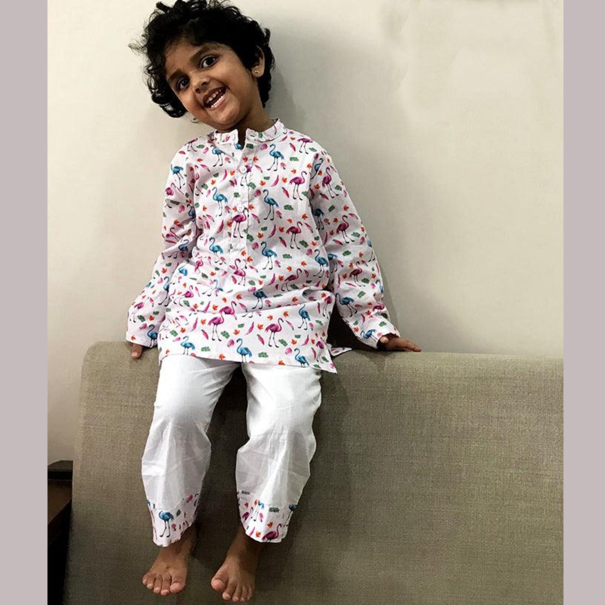 Pajama set for boys and girls - Flamingo - Joeycare