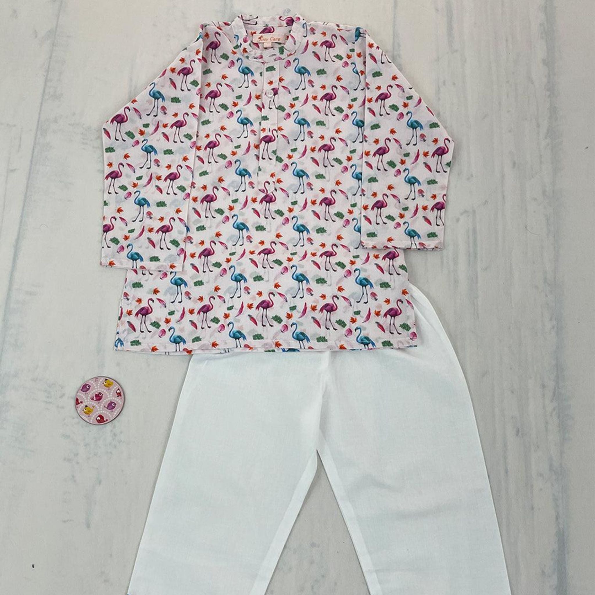 Pajama set for boys and girls - Flamingo - Joeycare