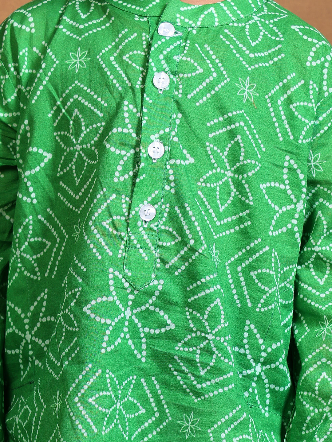Pajama set for boys and girls - Green Bandhej Joeycare