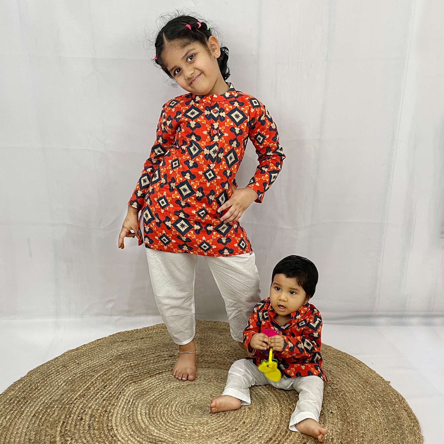 Pajama set for boys and girls - Orange Patola Joeycare