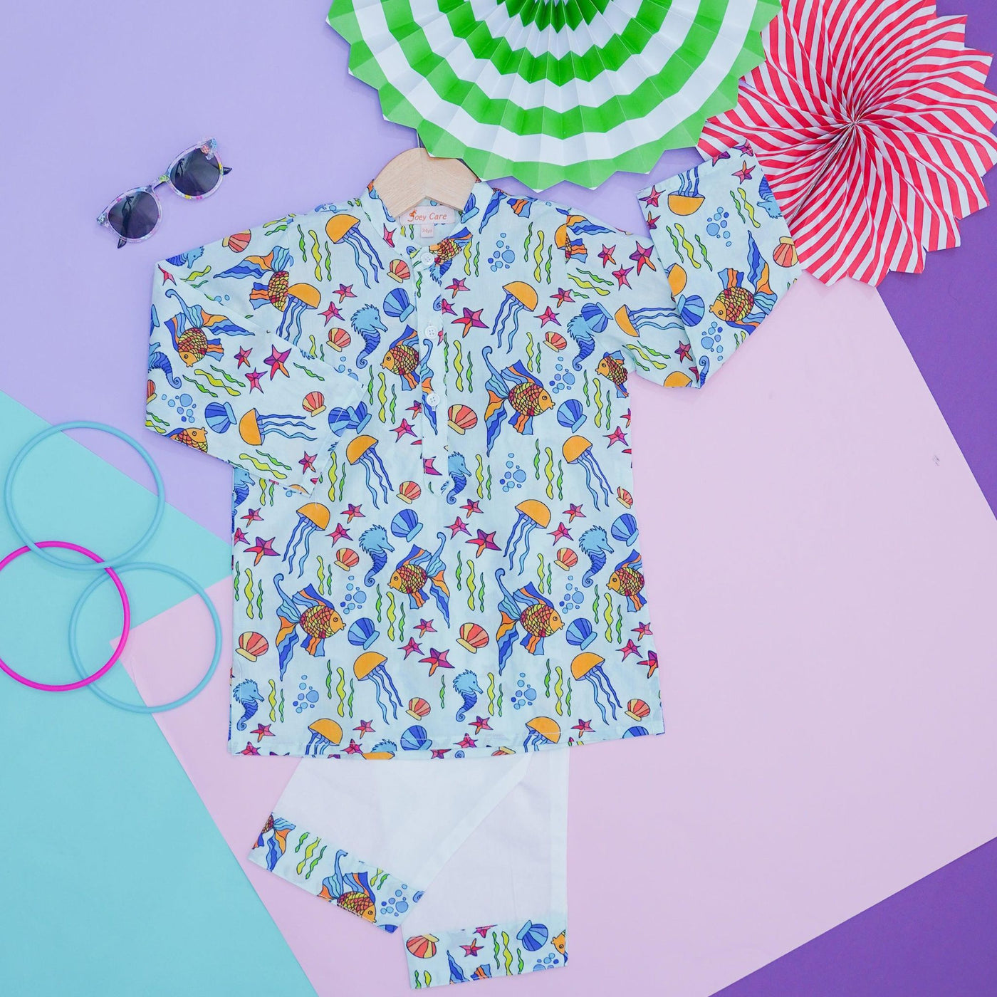 Pajama set for boys and girls - Sea Creatures Joeycare