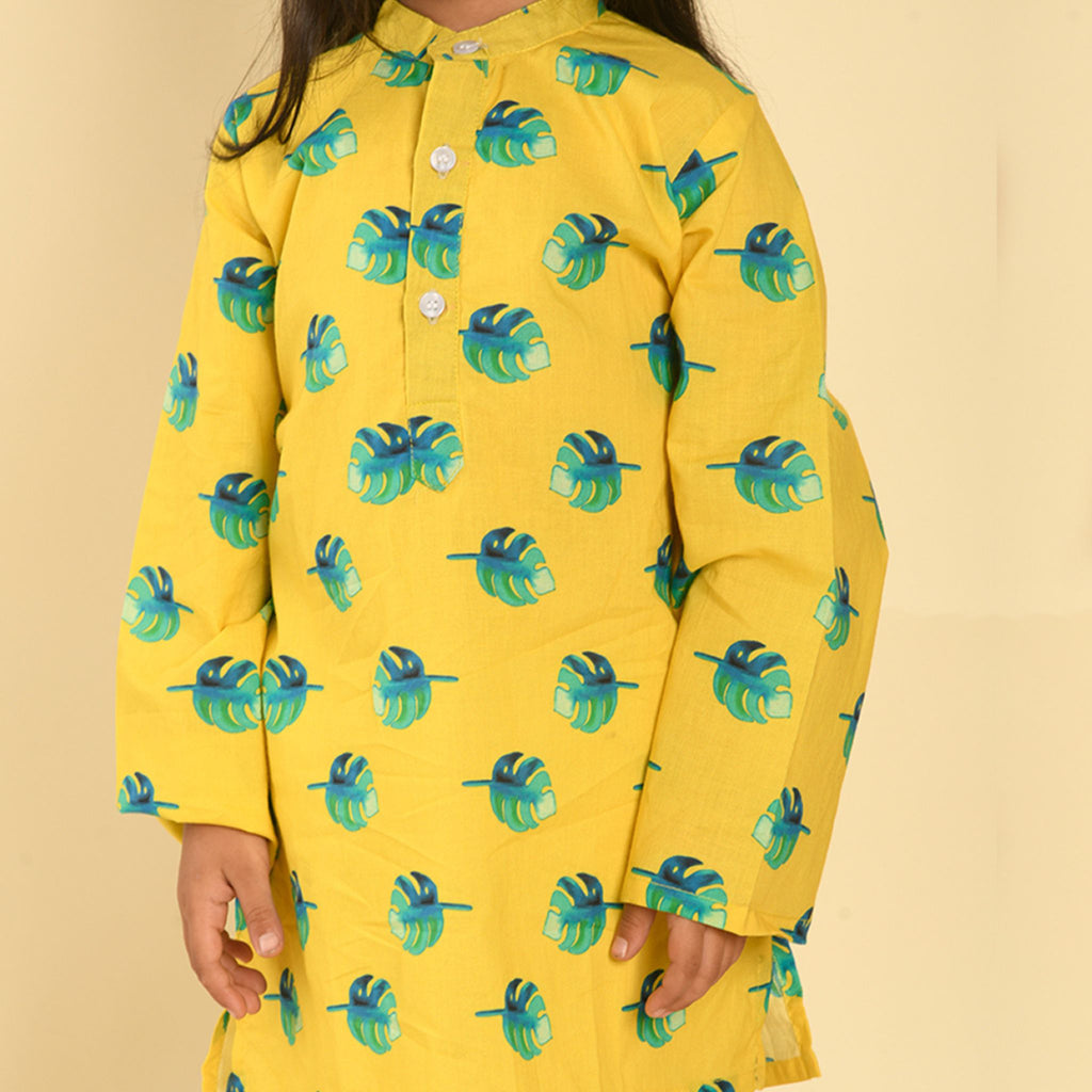 Pajama set for boys and girls - Yellow Leaf Joeycare