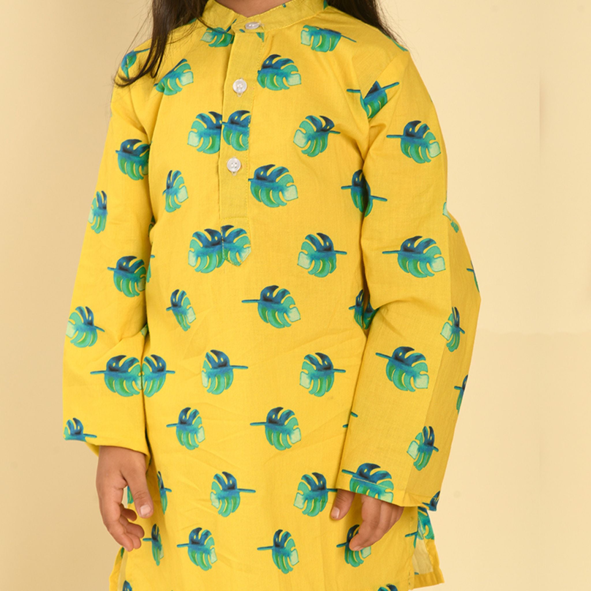 Pajama set for boys and girls - Yellow Leaf Joeycare