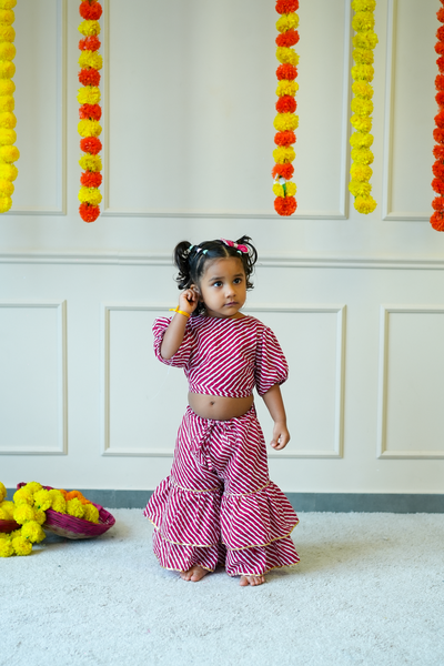 Co-ord Set -Pink Leheriya