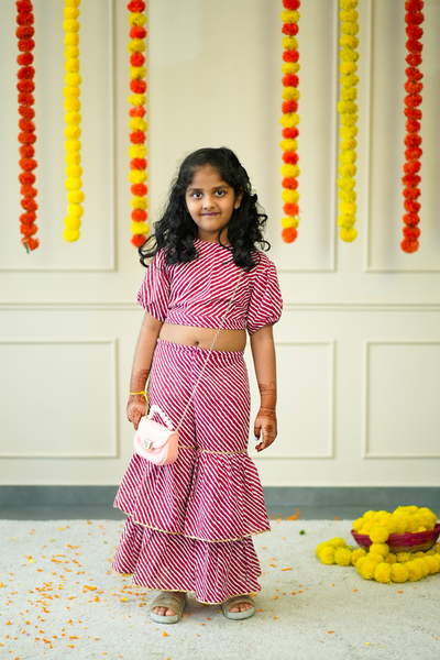 Co-ord Set -Pink Leheriya