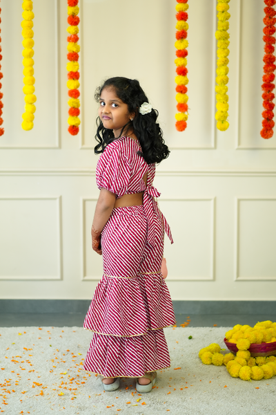 Co-ord Set -Pink Leheriya