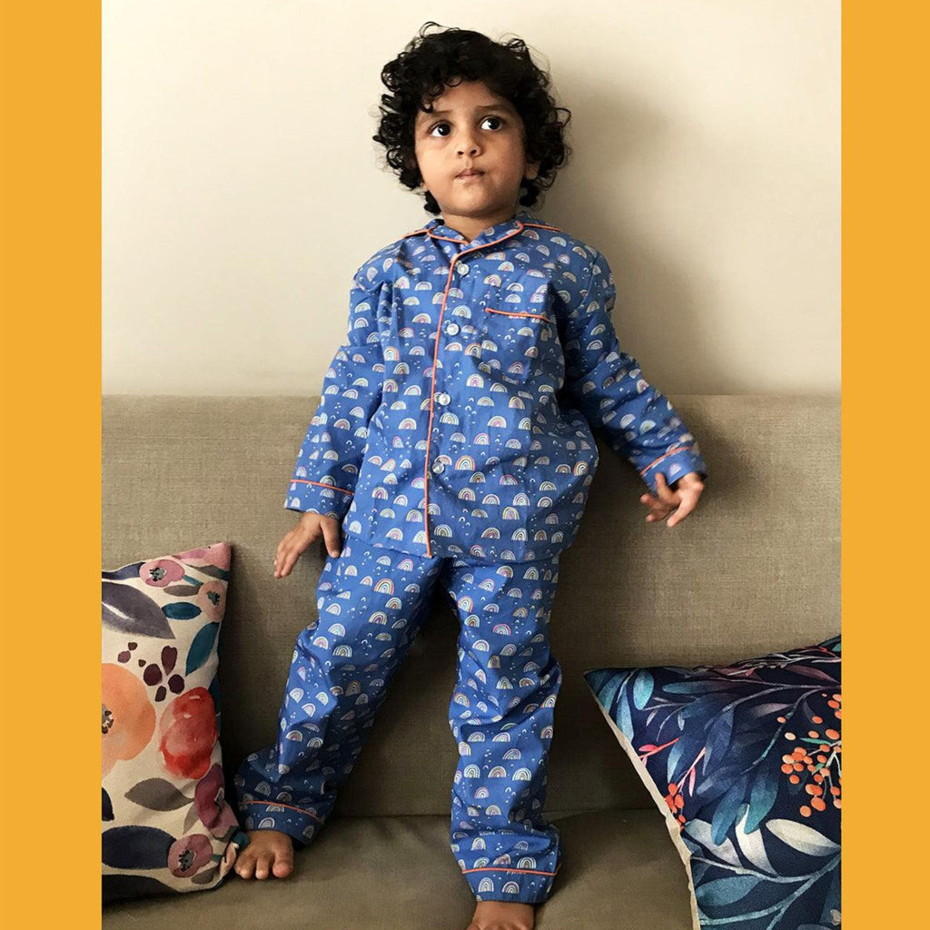 Pocket Nightwear for Girls and Boys - Rainbow print Joeycare 